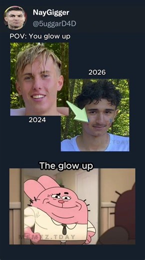 2024 to 2026 glow up be like... #funny #meme
