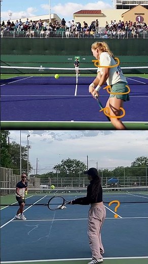 Tennis backhand slow motion analysis #tennis #austin #coach