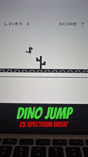 DINO JUMP - ZX spectrum BASIC # #zxspectrum #coding #sinclairbasic