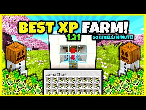 BEST XP FARM EVER!! (50 LEVELS/MINUTE!) In Minecraft Bedrock 1.21