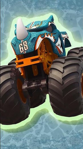 100 Crocodiles Attack the Hot Wheels Monster Trucks!! #shorts