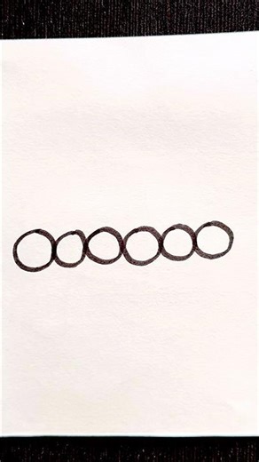 Draw a Dog with circles ⭕️ #shorts #drawing #dog