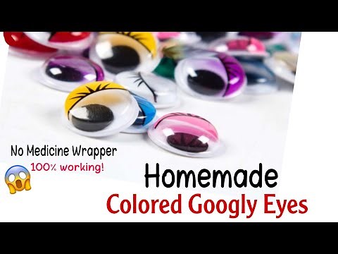 how to make Googly eyes without medicine wrapper | diy Googly eyes