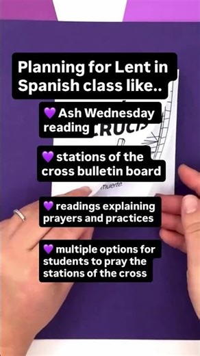 Planning for Lent in Spanish Class Like...
