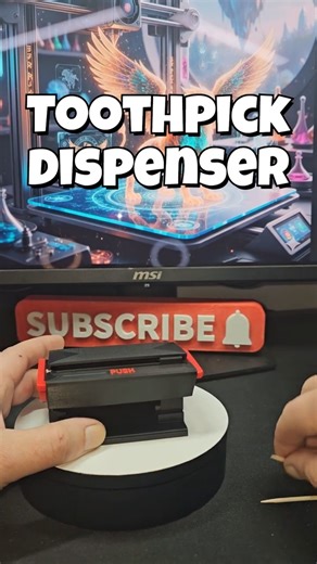 Toothpick dispenser fully printed