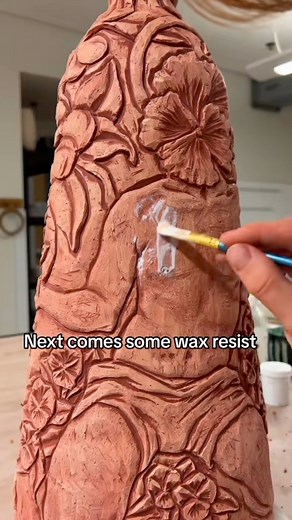 109K views · 945 reactions | Well here’s how I do it! Glazing has never been my favorite part of the ceramic process, but I really did enjoy painting and spraying glaze onto this sculpture. What color do you think the final piece will be? #ceramics #glazingpottery #pottery #handbuiltceramics #sculpture #figuresculpture | Benjamin Cahoon Creative | Facebook