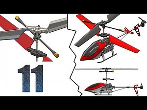 11 SolidWorks |Helicopter|: 1st sub-Assembly. 'Helicopter upper section with blades'