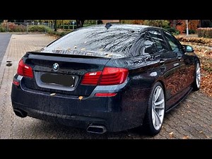 Bmw f10 550i xDrive LCI catless downpipe muffler resenator delete insane Sound!!