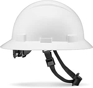 Updated Full Brim Hard Hat, White, Padded, OSHA Construction Safety Approved Hardhats, Hard Hats for Men, Cascos De Construccion Helmet.