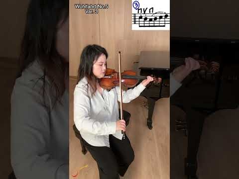 Wohlfahrt Violin Etude No.5 with all variations.