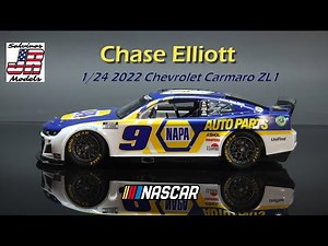 Salvinos JR Models 1/24 Scale Chase Elliott 2022 Chevrolet Camaro ZL1 NASCAR.#nascar