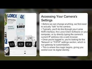 How to Change a Lorex Camera’s IP Address – Static IP, DHCP & ONVIF