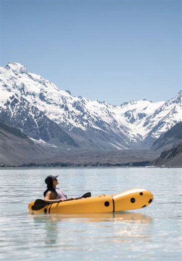 Kayaking Among Icebergs at Tasman Lake, New Zealand