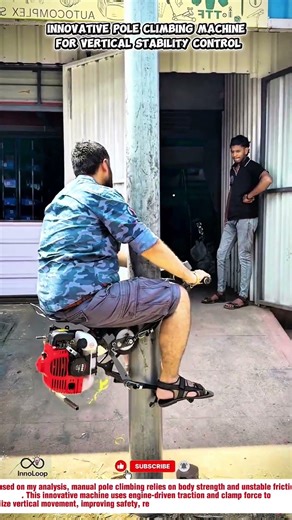 Innovative Pole Climbing Machine for Vertical Stability Control