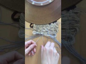 Finishing a tapestry weaving