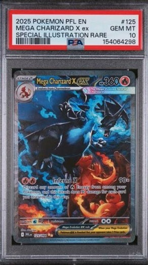 I sent my Mega Charizard X EX SIR 125 to PSA and I got the PSA 10 $2900 card!!!