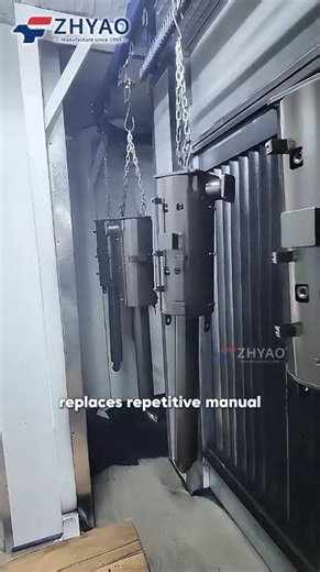 Automatic liquid/wet painting booth with automatic conveyor #zhyao