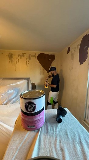 Using plaster weld before I skim coat. #carlsonpaintandpaper | Obelisse