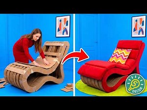 DIY Cardboard Furniture That Looks Surprisingly Amazing by 5-Minute DECOR! 📦
