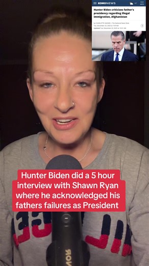 Hunter Biden did a five hour interview with Sean Ryan that was released on December 22 where he ripped into his father’s administration and discussed the failures of his presidency. Have you seen the interview? If so, what are your thoughts on it? #breakingnews #news #shawnryanpodcast #holidays #fyp