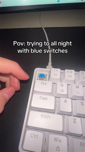 Exploring Blue Switches for Nighttime Typing
