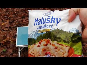 Slovak national food-Dumpling with soft sheeps milk cheese cooking wild