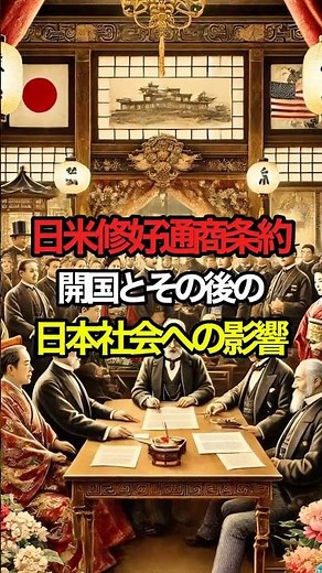 日米修好通商条約！開国とその後の日本社会への影響 #明治維新 #ペリー #日米修好通商条 #日本史 #日本史授業 #歴史 #江戸幕府