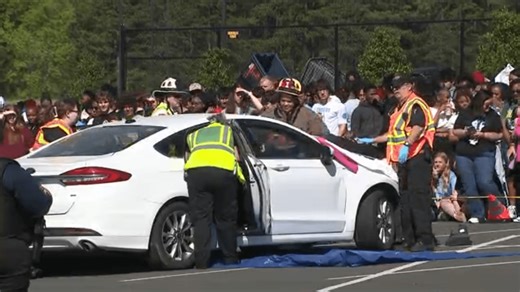 First responders stage mock crash at Halifax County High School, warn of impaired driving