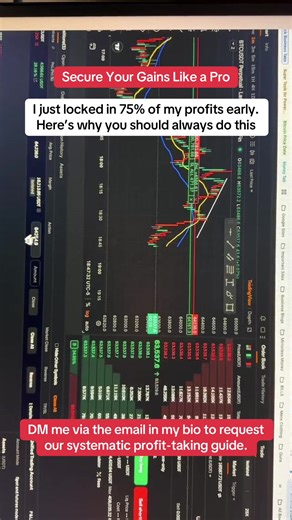 Partial closes secure your gains and let the rest of the trade run risk free. #ProfitTaking #TradingStrategy #RiskManagement #SecureGains #CryptoTrader