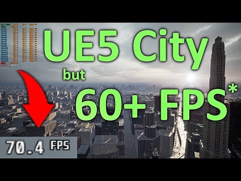 UE5 Lumen Tweaked + DLSS = better Performance 60FPS in Big City Matrix Sample