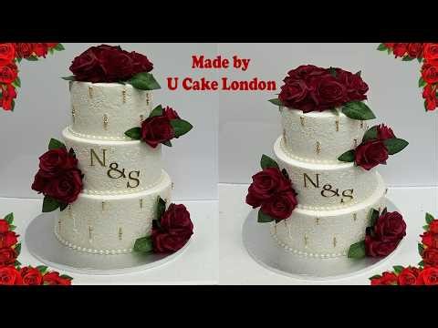How to make a fully embossed 3 tier wedding cake