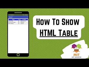 HTML Table in MIT App Inventor (No More Messy ListView) - No Extension Needed