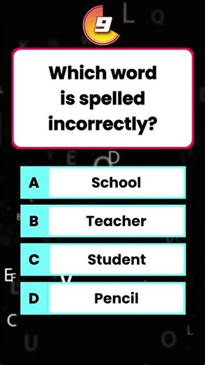 🤯 Which Word Is Spelled Incorrectly? 🇺🇸 🇬🇧 | School vs Teacher vs Student vs Pencil | Spelling Quiz