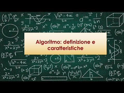 Algoritmo: Definizione e caratteristiche