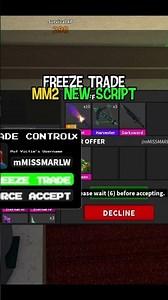 MM2 New Trade Freeze Script #mm2 #roblox #script