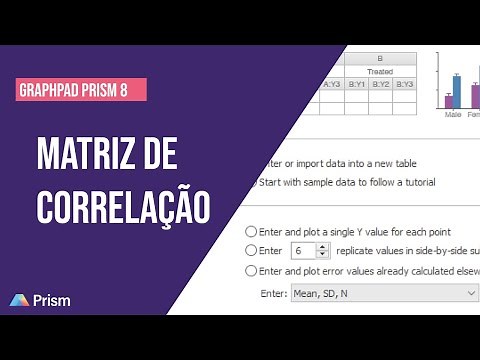 GraphPad Prism| Como fazer uma matriz e gráfico de correlação?