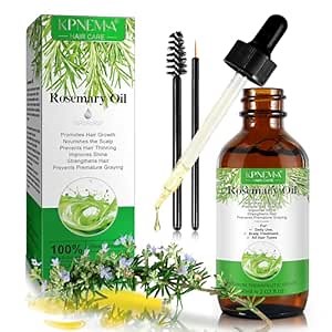 Rosemary Essential Oil for Hair Growth and Nourished Skin - 100% Pure Natural Multi-Purpose Oil (2.02 Fl Oz)