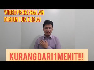 CONTOH VIDEO PERKENALAN DIRI UNTUK MELAMAR PEKERJAAN || KURANG DARI 1 MENIT❗