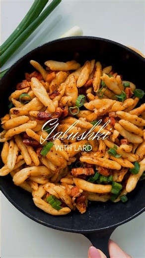 Galushki with lard