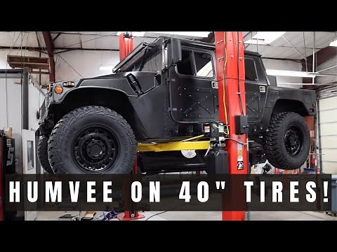 Installing a 4" Lift & 40" TIRES On My HUMVEE!