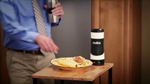 Rollie Egg cooker Automatic Electric Vertical (Stainless steel) / Egg sandwich,Egg rolls, Omelets, Scrambled eggs, Breakfast egg maker. Free cleaning brush + 25 recipes