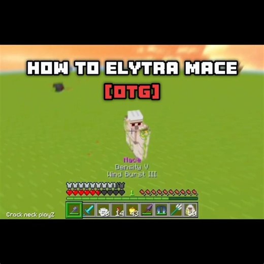 ELYTRA + MACE TUTORIAL (OTG) 💪🔥 #minecraft #gaming