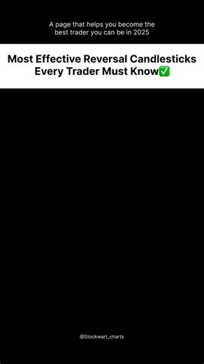 Stockwart Charts on Instagram: "Most Effective Reversal Candlesticks Every Trader Must Know✅ . Follow @stockwart_charts for more! . #trading #candlestickpatterns #forexeducation #candlesticks #trendingreels"