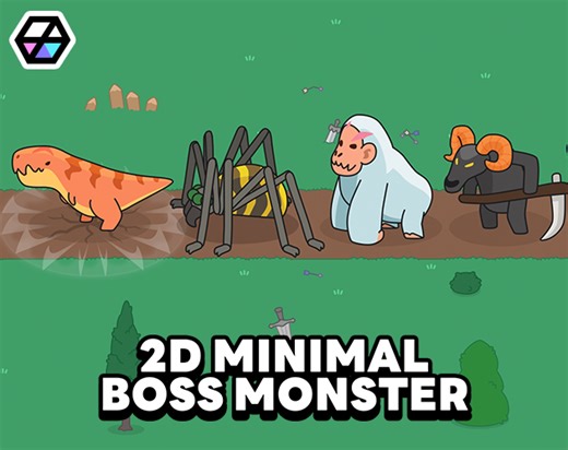2D Minimal - Boss Monsters by LAYERLAB