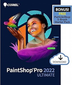 [Old Version] Corel PaintShop Pro 2022 Ultimate | Photo Editing & Graphic Design Software + Creative Bundle | Amazon Exclusive ParticleShop Starter Pack [PC Download]