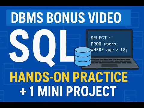 SQL Bonus Lecture | Complete SQL Hands-On Practice + Mini Project