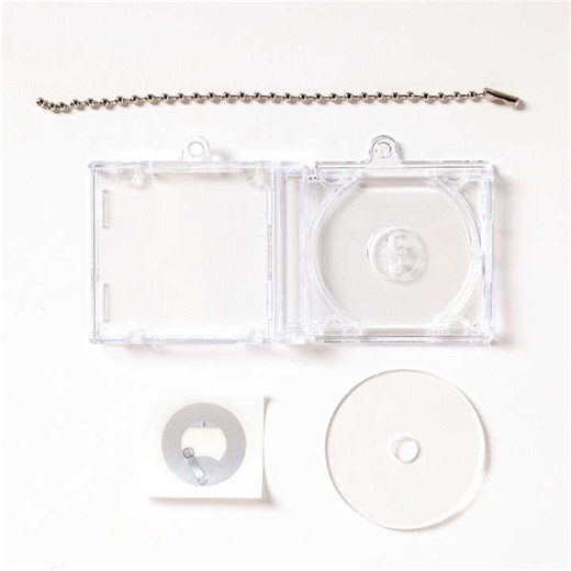 Ready to Ship Wholesale 50pcs/carton Mini Blank CD Case Set NFC Album Keychain