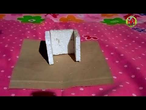 How to make a card bord mini house #jouse