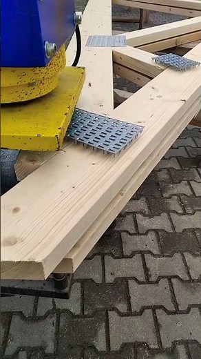 💪 Crushing Steel Into Wood! Hydraulic Press in Timber Truss Production #Woodworking #HydraulicPress