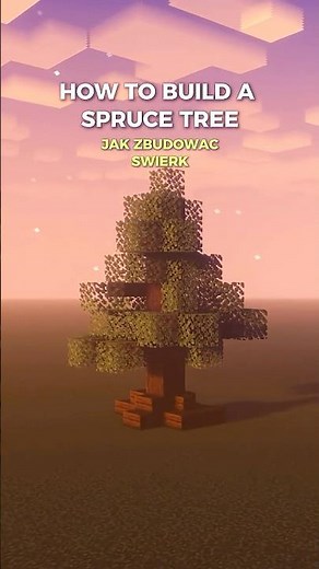 HOW TO BUILD SPRUCE TREE in MINECRAFT | Jak zbudować świerk? #minecraft #minecraftbuilding #fyp